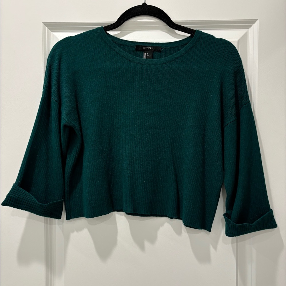 Forever 21 Emerald Knit Top